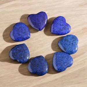 Lapis Lazuli Stone Heart – Palm Worry Stone for Chakra Balancing and Reiki 1pcs